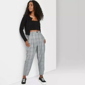 NWT Wild Fable XXL high waist tapered leg plaid pants
